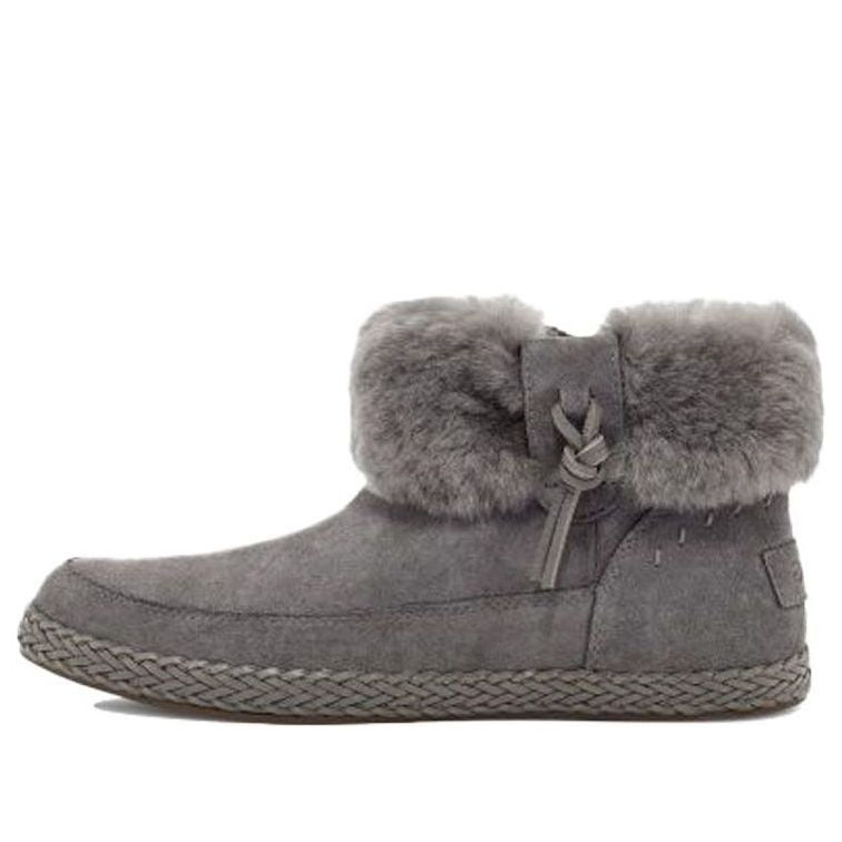 (WMNS) UGG Elowen Fleece Lined Snow Boots Gray 1113593-CHRC
