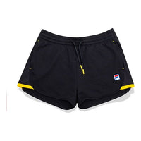 (WMNS) FILA FUSION Contrasting Colors Numeric Printing Sports Shorts Black T11W022603F-BK