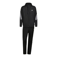 adidas Sportswear Hooded Track Suit Asia Sizing 'Black White' H15580