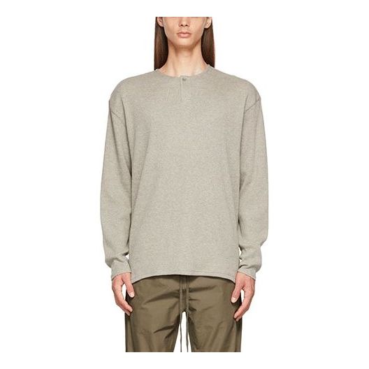 Fear of God Essentials FW21 Thermal Henley Grey FOG-FW21-126