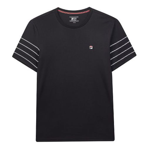 FILA Stripe Round Neck Casual Sports Short Sleeve Blue F11M021104F-NV