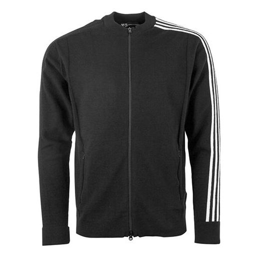 Men's Y-3 Knitted Track Jacket Casual Black DY7167