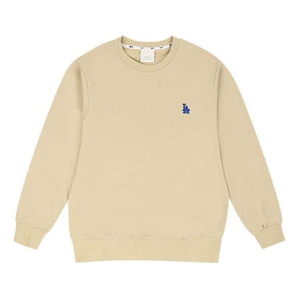 MLB Unisex Embroidery Logo Round-neck Sweatshir Khaki 31MT01011-07B