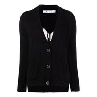(WMNS) Off-White Logo Floating Cardigan 'Black' OWHB018F21KNI0011001