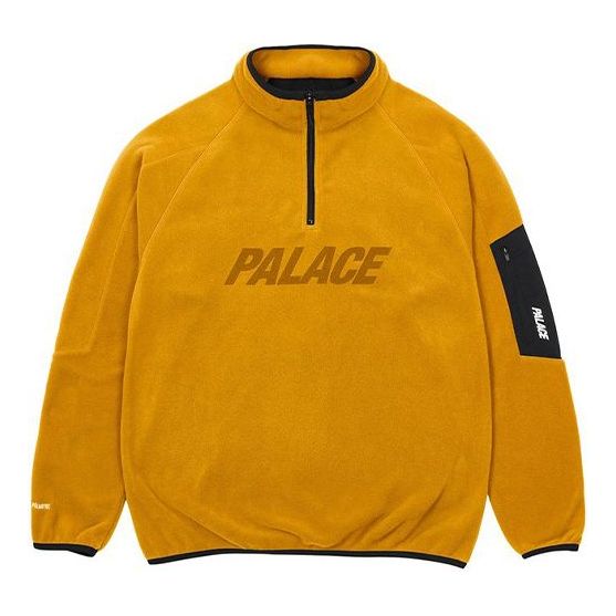 PALACE 1/4 Zip Half Zipper Alphabet Logo Round Neck Yellow Jacket P20PTF004