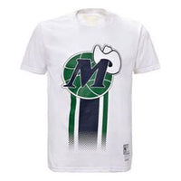 Mitchell Ness NBA Series Dallas Mavericks Printing Short Sleeve Couple Style White MN13S26-DAL-WHITE