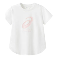 (GS) ASICS Logo T-Shirt 'White Pink' 332241174027-10