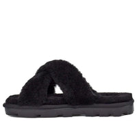 (WMNS) UGG Fuzzette Black Slippers 1107955-BLK