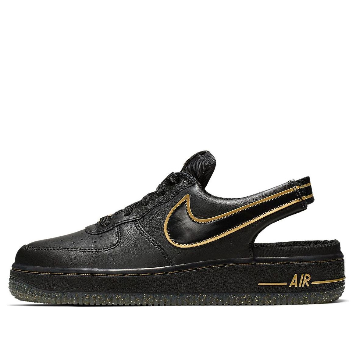 (GS) Nike Air Force 1 VTF 'Black Metallic Gold' CJ7158-001