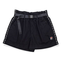 (WMNS) FILA Fusion Alphabet Belt Black Shorts T11W032801F-BK