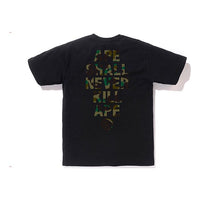 Men's BAPE Camouflage Alphabet Printing Short Sleeve Black 0ZXTEM110104C-BKM