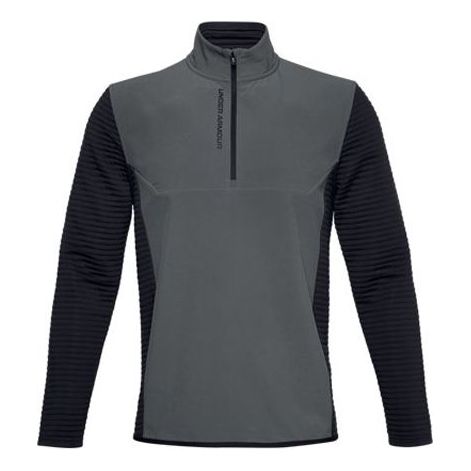Men's Under Armour Storm Evolution Daytona Half Zipper Colorblock Sports Long Sleeves Gray 1360513-012