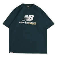 New Balance Essentials Graphic Logo Tee Asia Sizing 'Green White' 5ED25333-HT