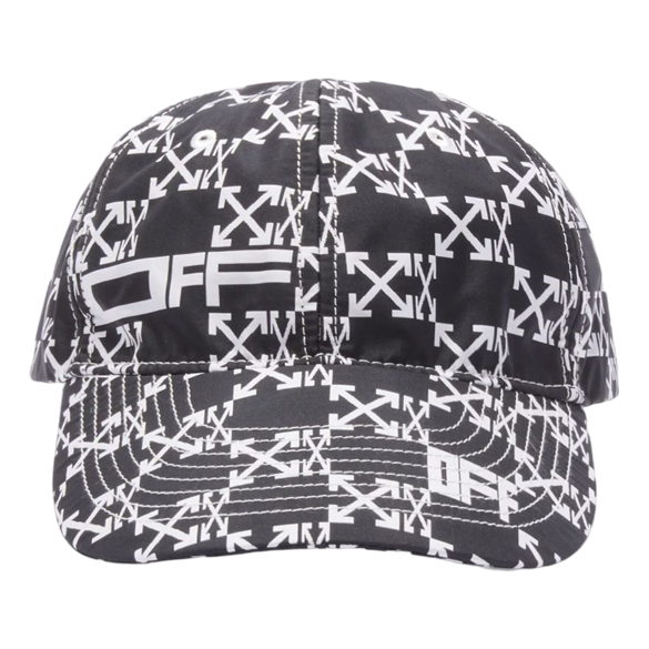 Men's Off-White Arrow Printing Black / White Cap CAP-17593700