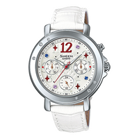 CASIO SHEEN Series Quartz Watch Leather Strap 5 0 Meter Waterproof SHE-3033GL-7A2 SHE-3033L-7A2