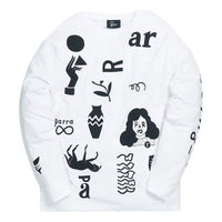 KITHX BY PARRA A Little Pressure Painting Pattern Small Long Sleeves Unisex White PA43880-WHT