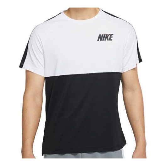 Nike Dri-FIT Training Short-sleeve Tee Men BlackWhite CU4047-100