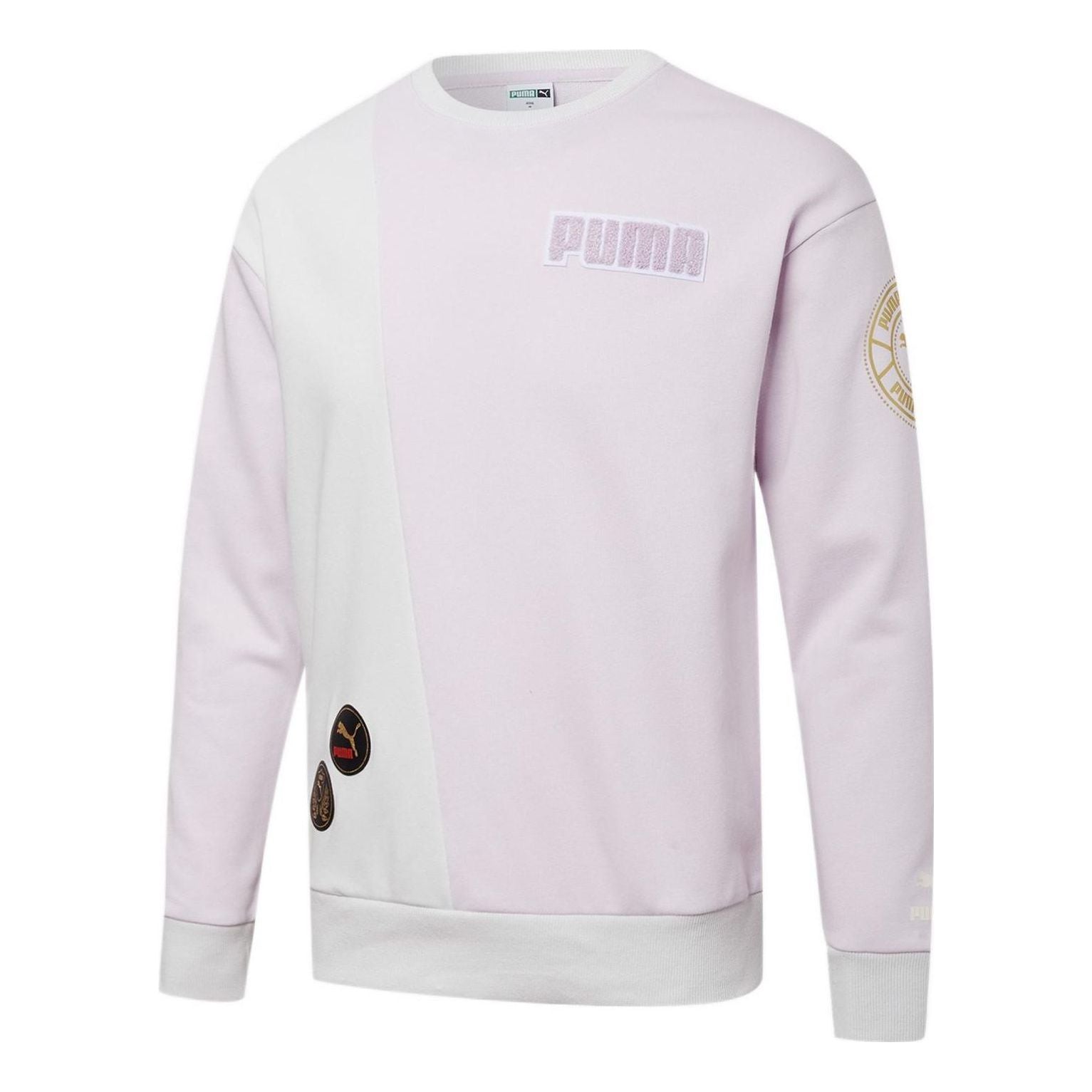 PUMA Mix Badge Long Crew Sweater 'Purple' 537008-17