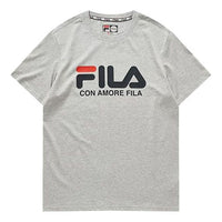 FILA Large Logo Brand Printing Short Sleeve light grey T51M019150F-MG
