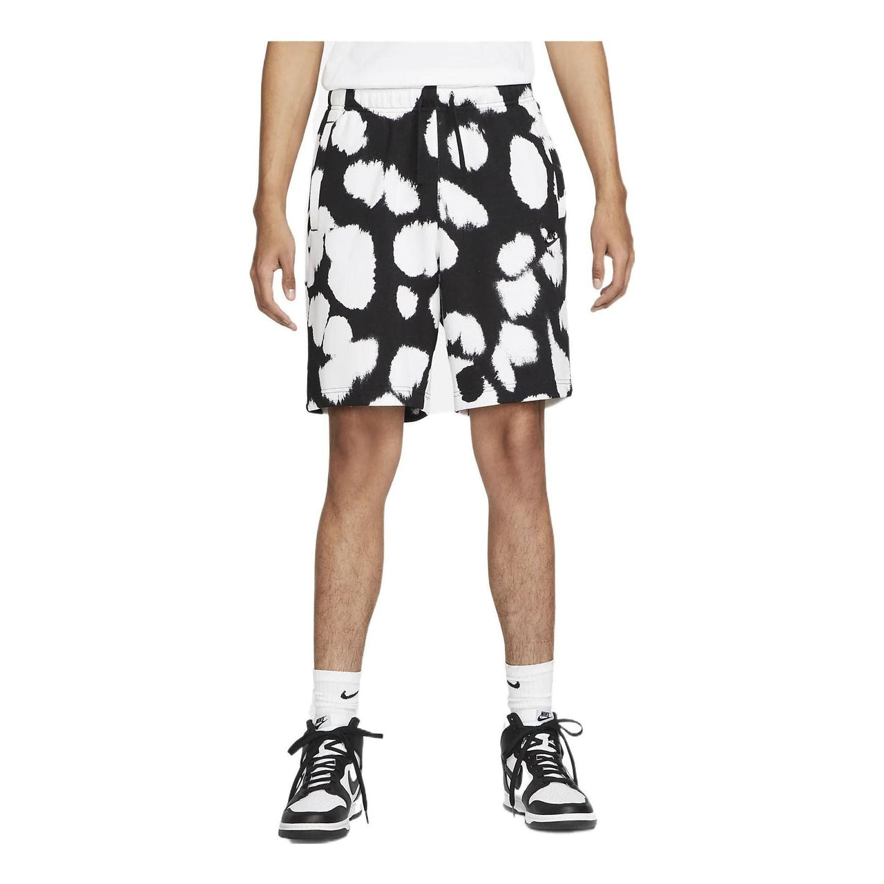 Nike Sportswear Sport Essentials Pattern Full Print Tie Dye Drawstring Shorts Black DM6913-010