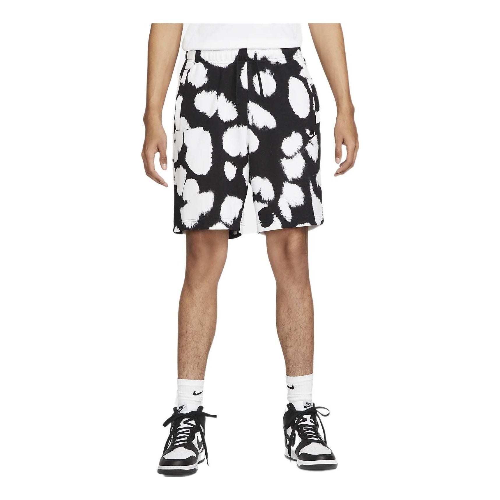 Nike Sportswear Sport Essentials Pattern Full Print Tie Dye Drawstring Shorts Black DM6913-010