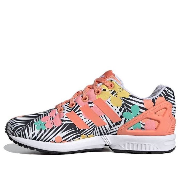 (GS) adidas originals Zx Flux J 'Black White Orange' EG4116