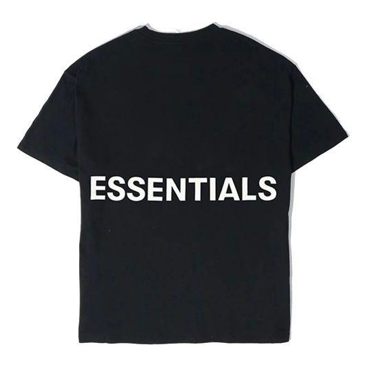 Fear of God Essentials Boxy Graphic Tee Black Logo Tee FOG-SS20-001