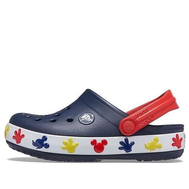 (PS) Crocs Mickey Outdoor Flat Heel Sports Deep Blue Sandals 207077-410