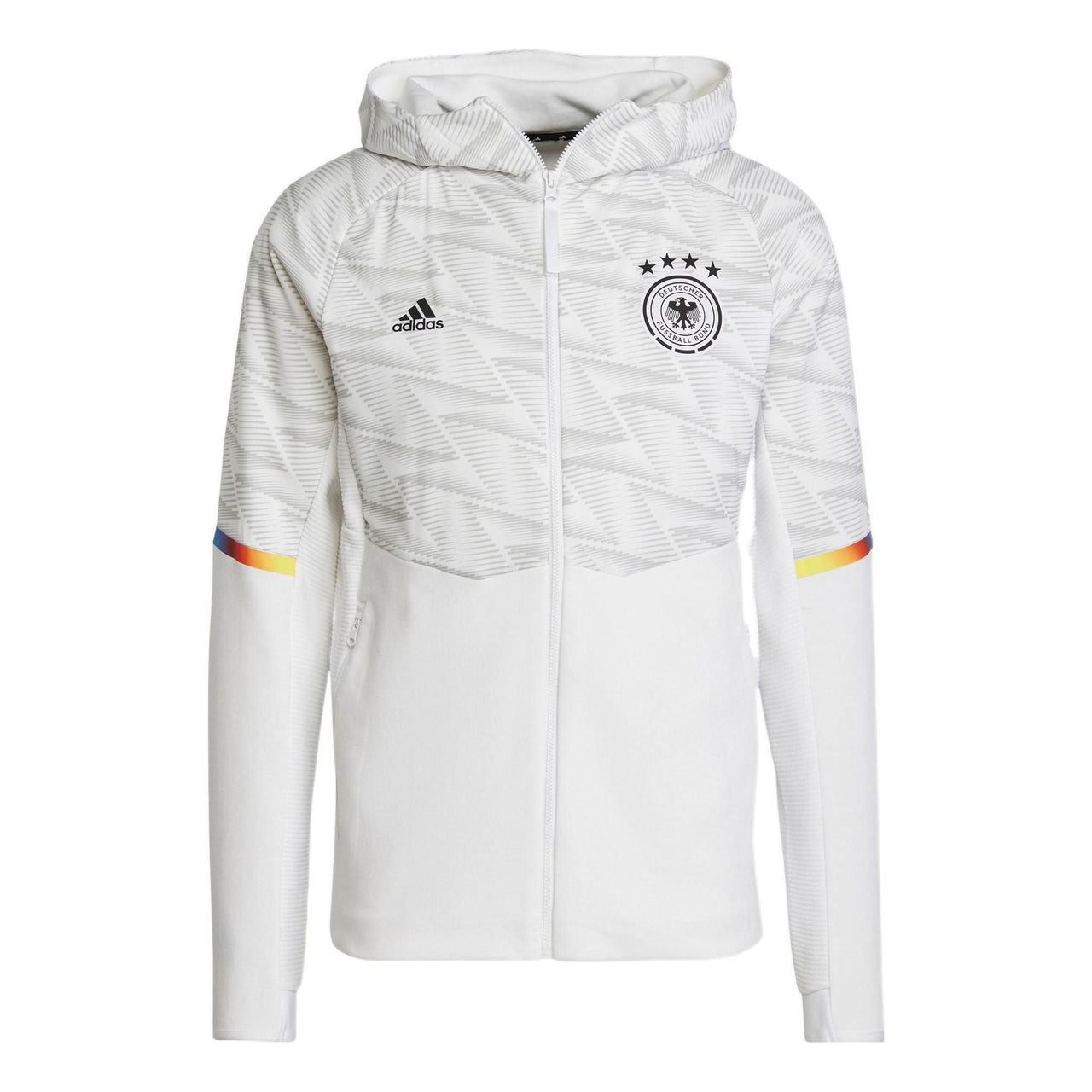 adidas Germany Game Day Full-Zip Travel Hoodie 'White' IC4377