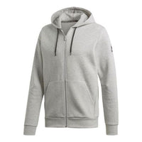 Men's adidas Zipper Hooded Track Jacket Gray DX7658