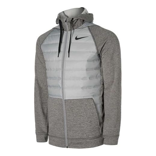 Nike Therma Stay Warm Zipper Training hoodie Jacket light grey BV6298-063