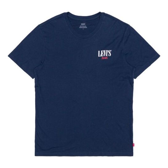 Men's Levis Chest Logo Short Sleeve Blue 22491-0653