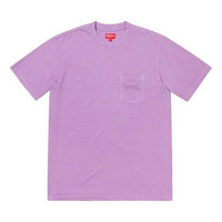 Supreme SS19 Overdyed Pocket Tee Short Sleeve Unisex Purple SUP-SS19-10024