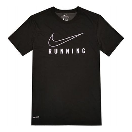 Nike Quick Dry Running Gym Short Sleeve Black BQ5344-010