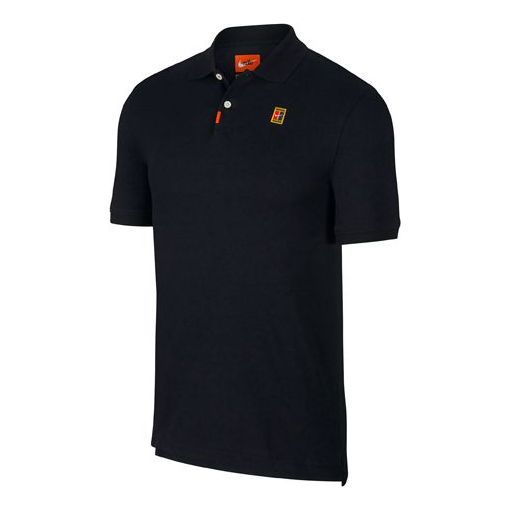 Nike The Nike Slim Fit lapel Short Sleeve polo Black BQ4462-010