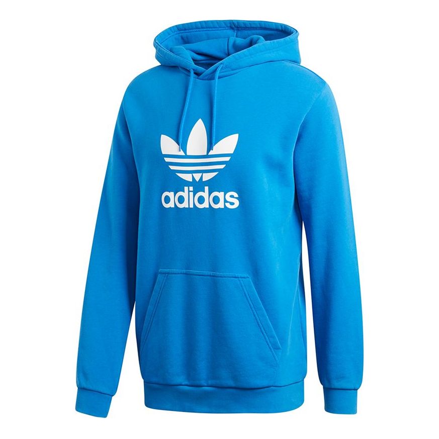 adidas originals Trefoil Hoody Casual Sports hooded Pullover Blue DT7965