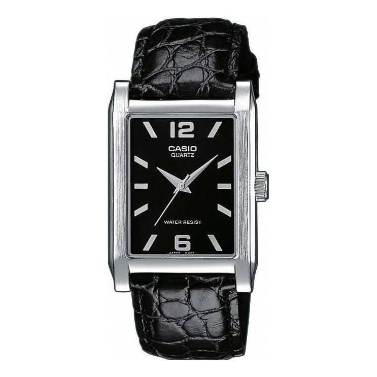 Men's CASIO Dress 50m Waterproof Dial Quartz Movement Watch Mens Black Analog MTP-1235L-1AEF