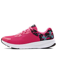 (GS) Under Armour Pursuit 2 Big Logo Print Sneakers KIds Red 3025146-600