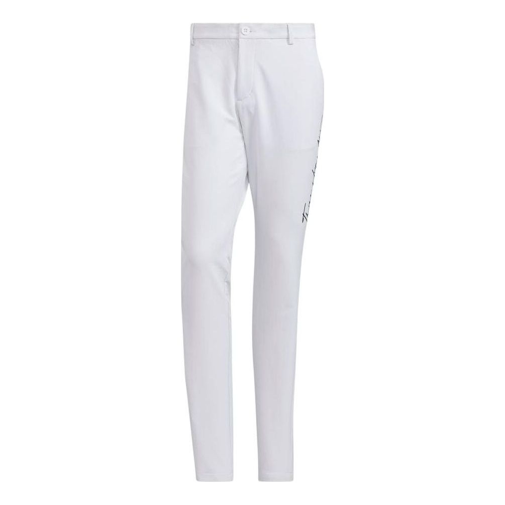 Men's adidas Theree Stripe Life Solid Color Logo Breathable Straight-Leg Casual Pants/Trousers White HA3268