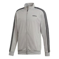 adidas Stand Collar Stripe Windproof Sports Jacket Sports Jacket Gray DU0451
