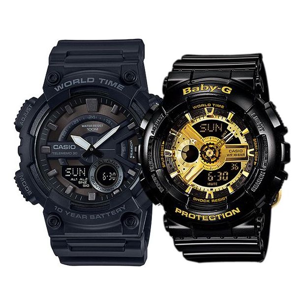 CASIO G-Shock Analog-Digital 'Black' AEQ-110W-1B&BA-110-1A
