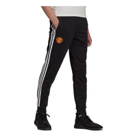 adidas Mufc Contrasting Colors Stripe Soccer/Football Bundle Feet Sports Long Pants Black GR3886