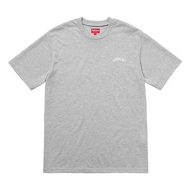 Supreme SS18 Mesh Arc Logo Tee Heather Grey Logo Tee SUP-SS18-0127