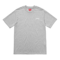 Supreme SS18 Mesh Arc Logo Tee Heather Grey Logo Tee SUP-SS18-0127