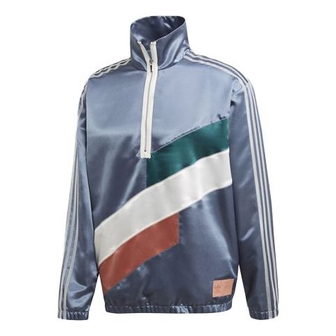 Men's adidas Cardigan Zipper Retro Blue Jacket DY3255