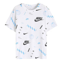 Nike Street Full Print Logo Short Sleeve White CT6545-100