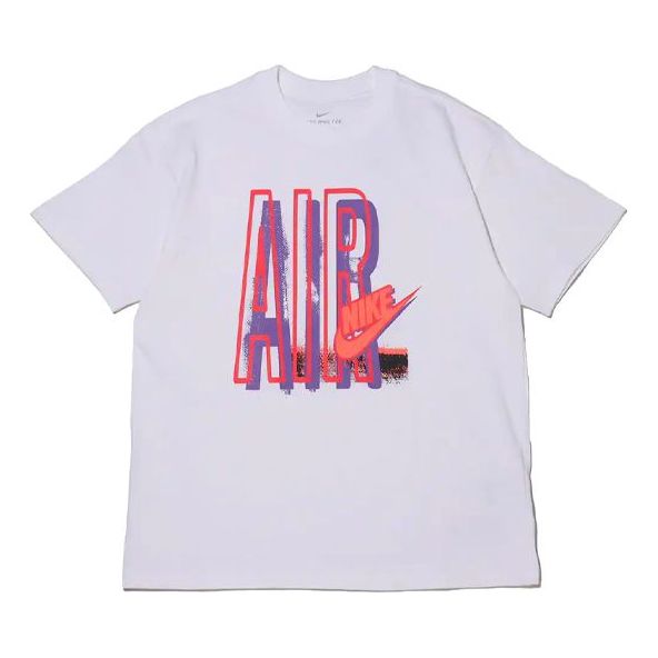Nike Alphabet Pattern Width Loose Short Sleeve Men's White DD1406-100
