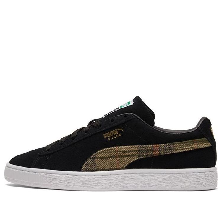 PUMA Unisex Suede Classic Flannel Sneakers Black 384605-01