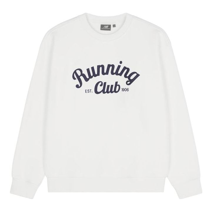 New Balance Fleece Crew Sweater Asia Sizing 'White' 5CD38091-IV