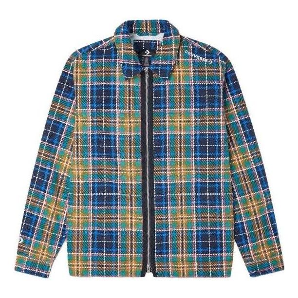 Converse All Over Print Utility Zip Front Shirt Asia Sizing 'Blue' 10020933-A02